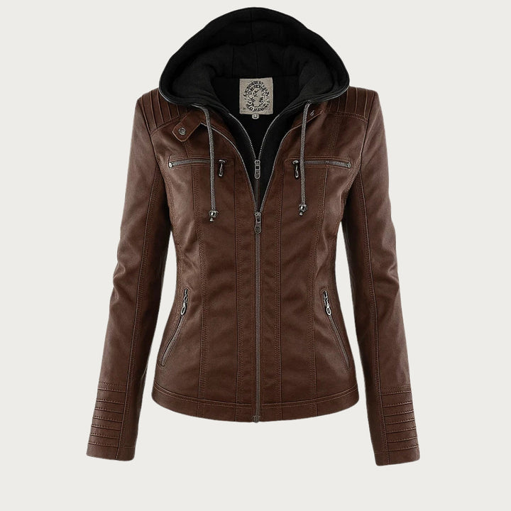 HARLOW™ | HOODED MOTO JACKET