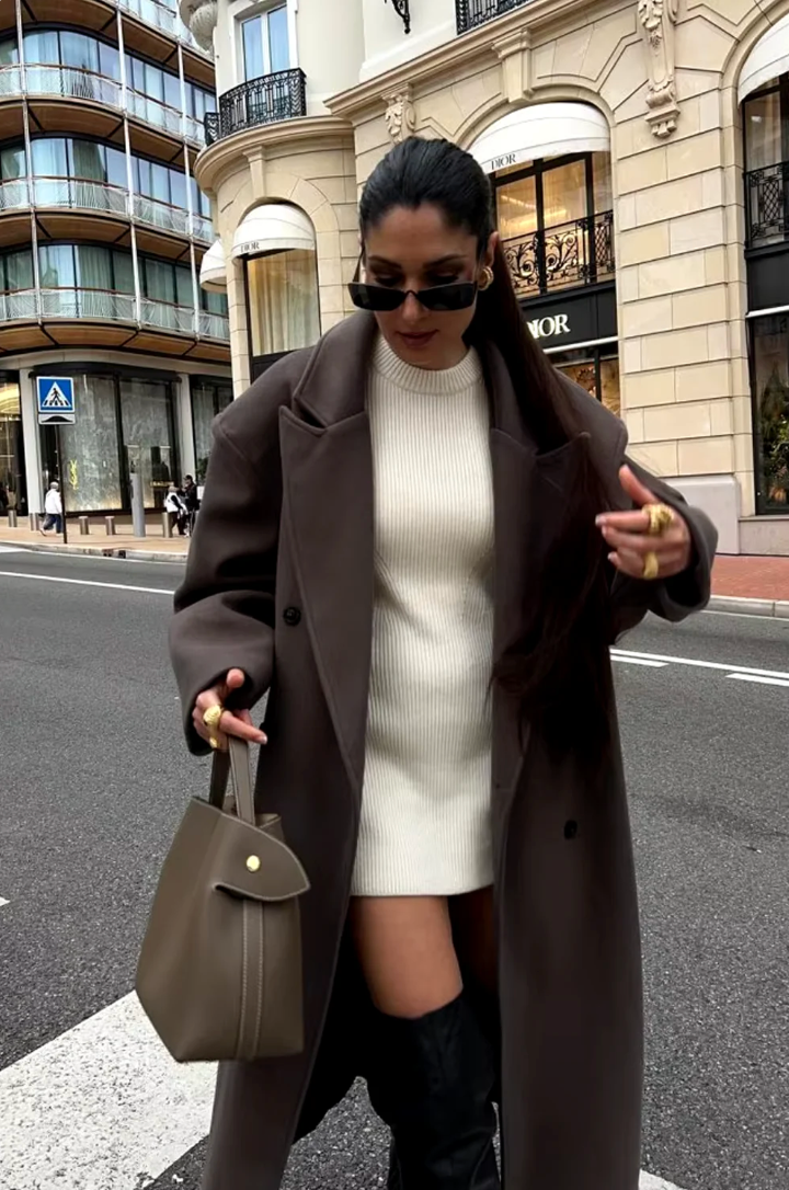 OVERSIZED WOOL-BLEND COAT