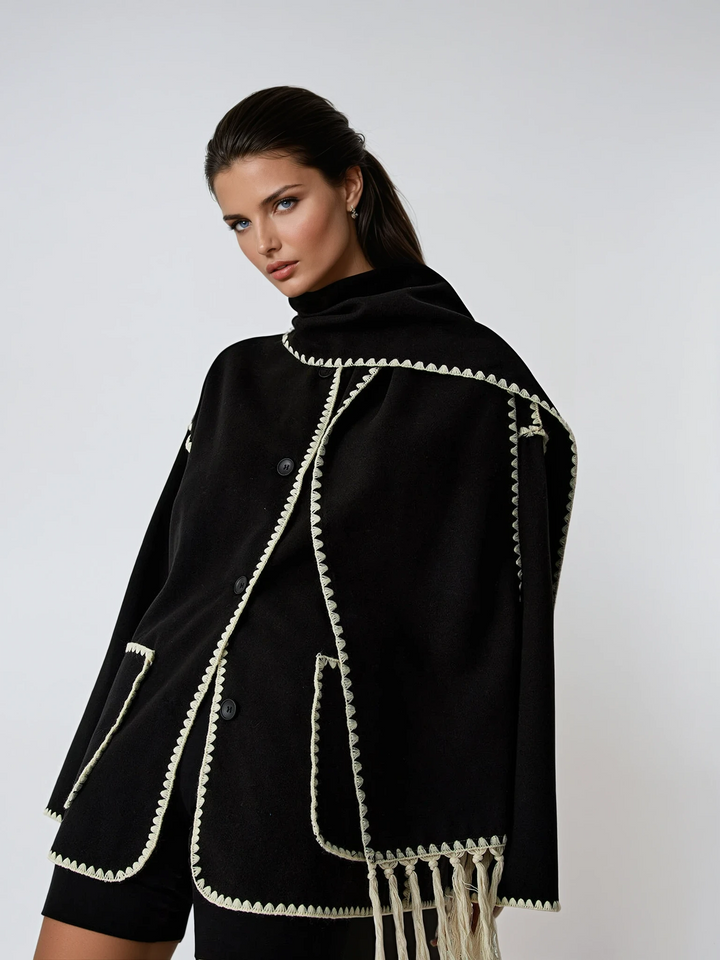 ELEGANT COAT WITH MATCHING SCARF