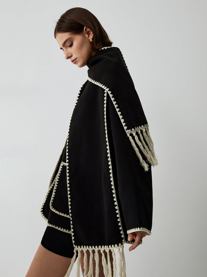 ELEGANT COAT WITH MATCHING SCARF
