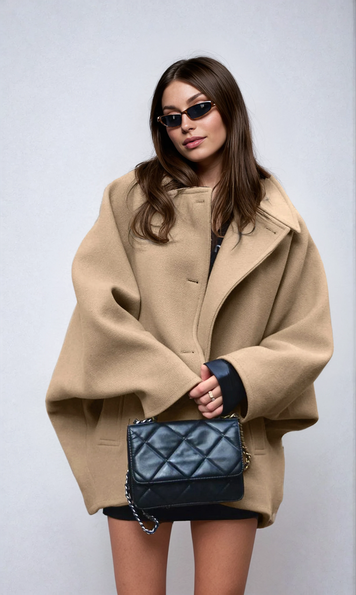 ELEGANT OVERSIZED BUTTON WINTER COAT
