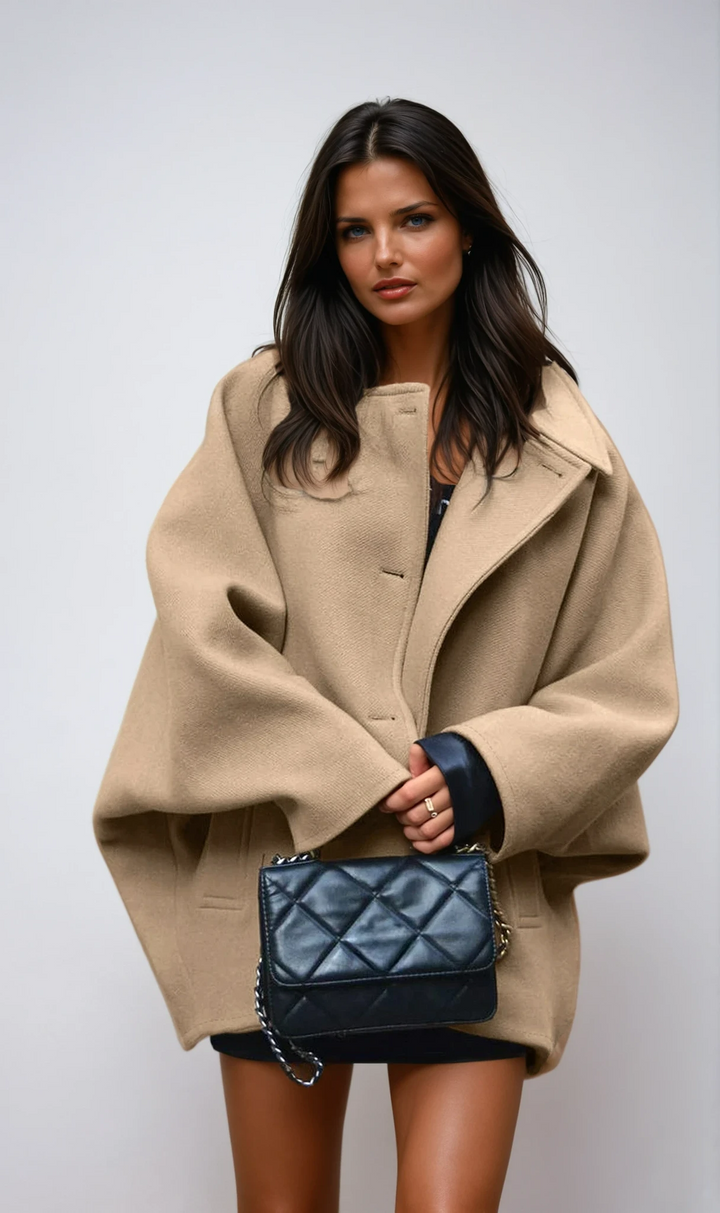 ELEGANT OVERSIZED BUTTON WINTER COAT