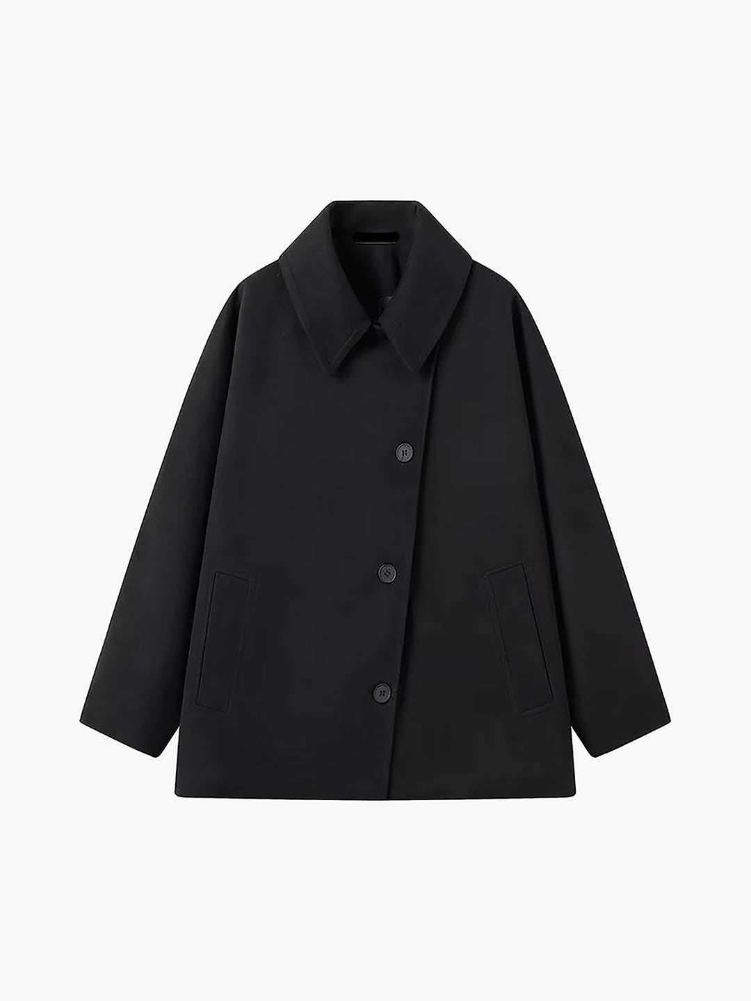 ELEGANT OVERSIZED BUTTON WINTER COAT