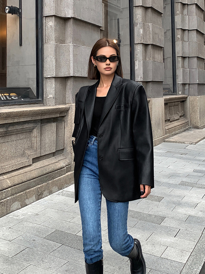 KYRANIA™ | ELEGANT LEATHER BLAZER