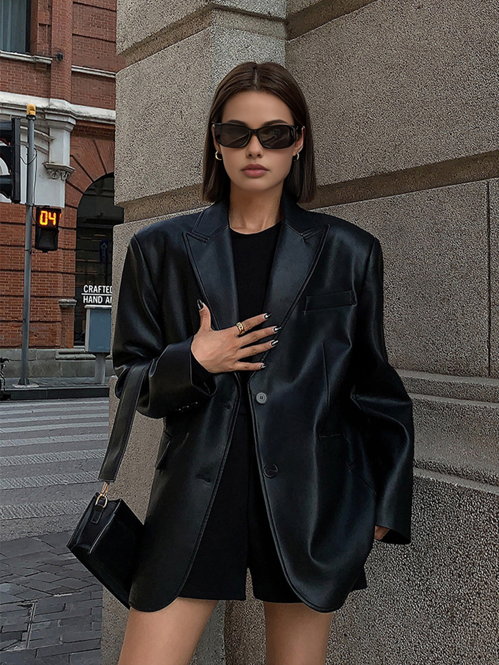 KYRANIA™ | ELEGANT LEATHER BLAZER