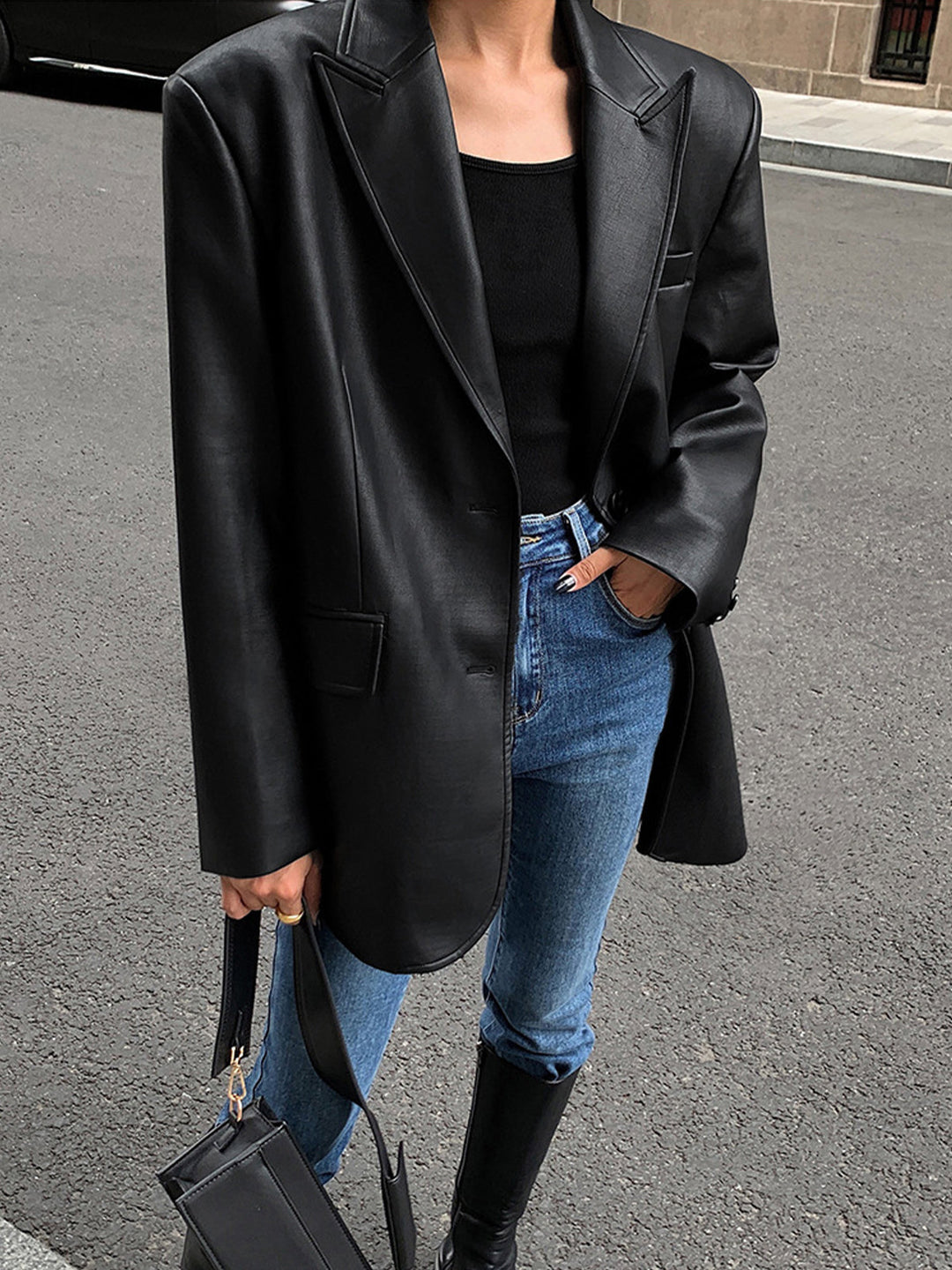 KYRANIA™ | ELEGANT LEATHER BLAZER