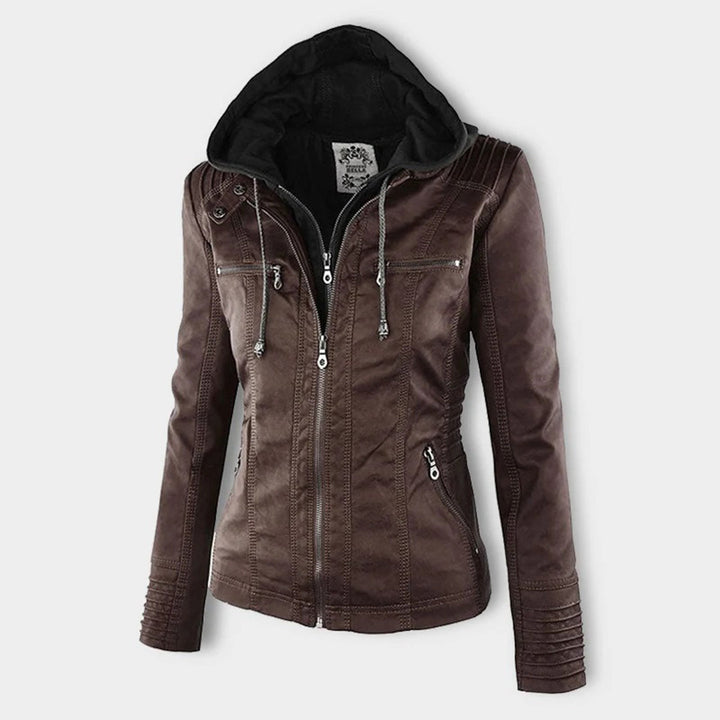 HARLOW™ | HOODED MOTO JACKET