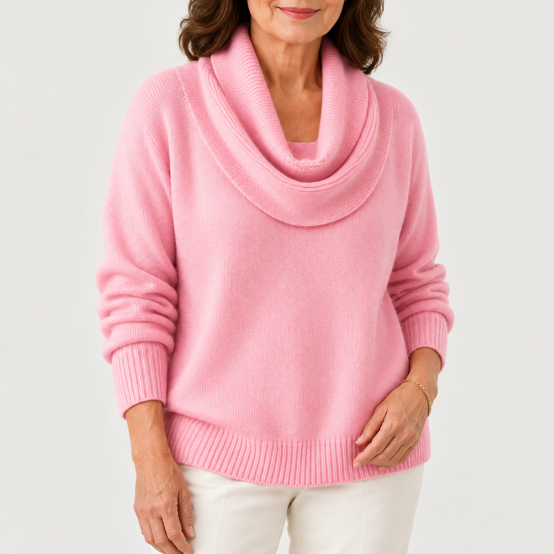 CLARISSA™ | SOFT COWL NECK SWEATER - Pink