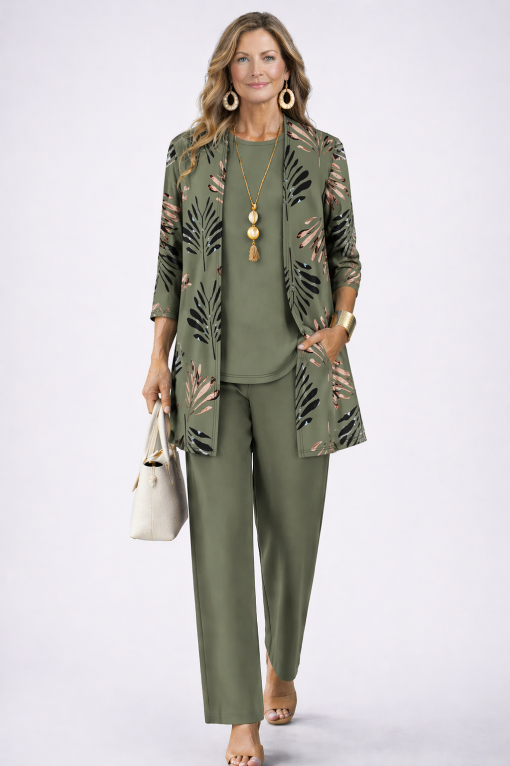 SERAPHINE | Elegant 3-Piece Set with Longline Cardigan