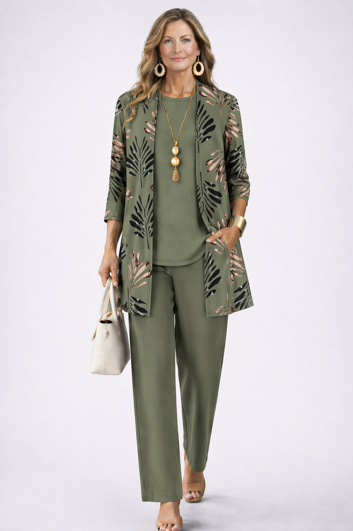 SERAPHINE | Elegant 3-Piece Set with Longline Cardigan