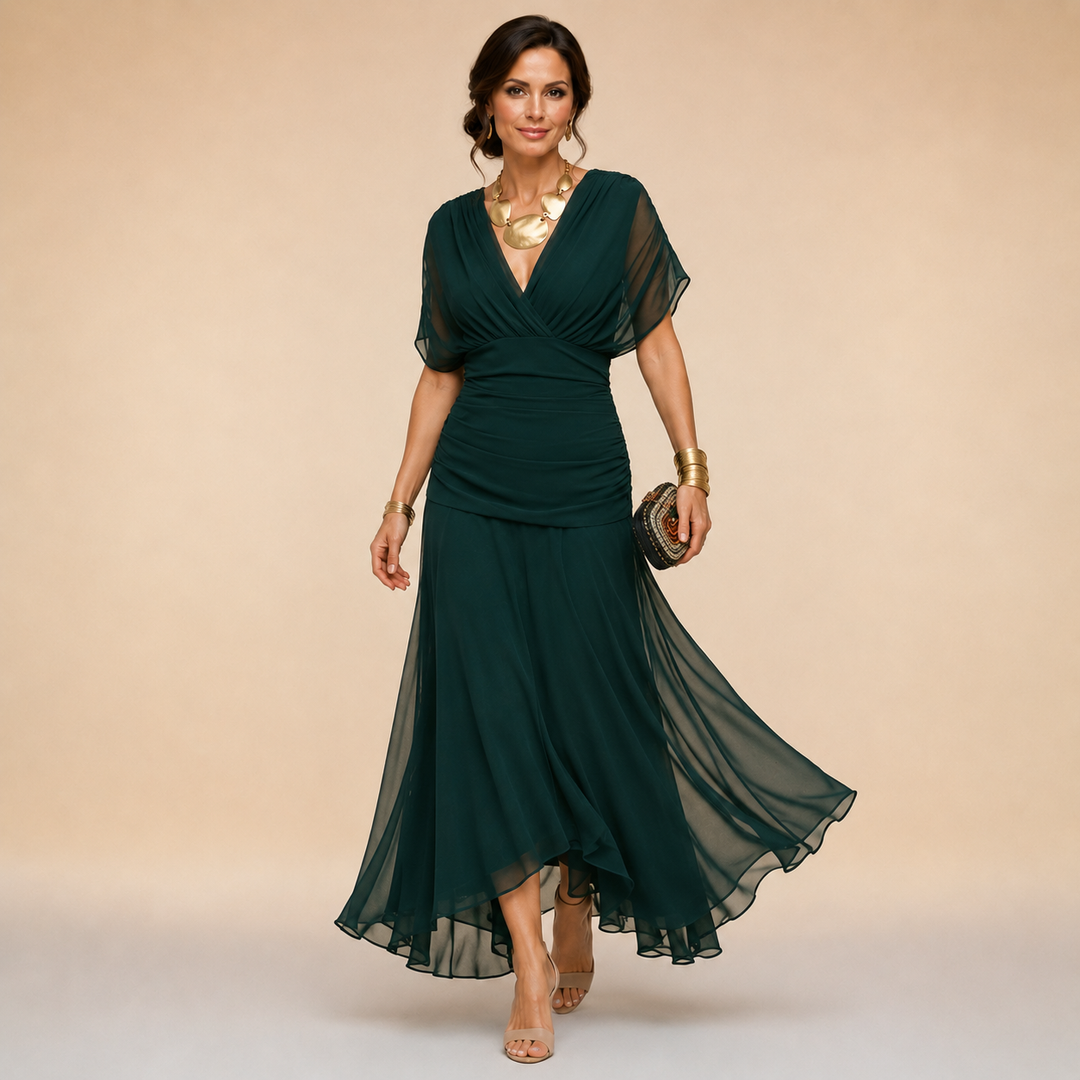 EMMELINE™ | CHIFFON WRAP MAXI DRESS