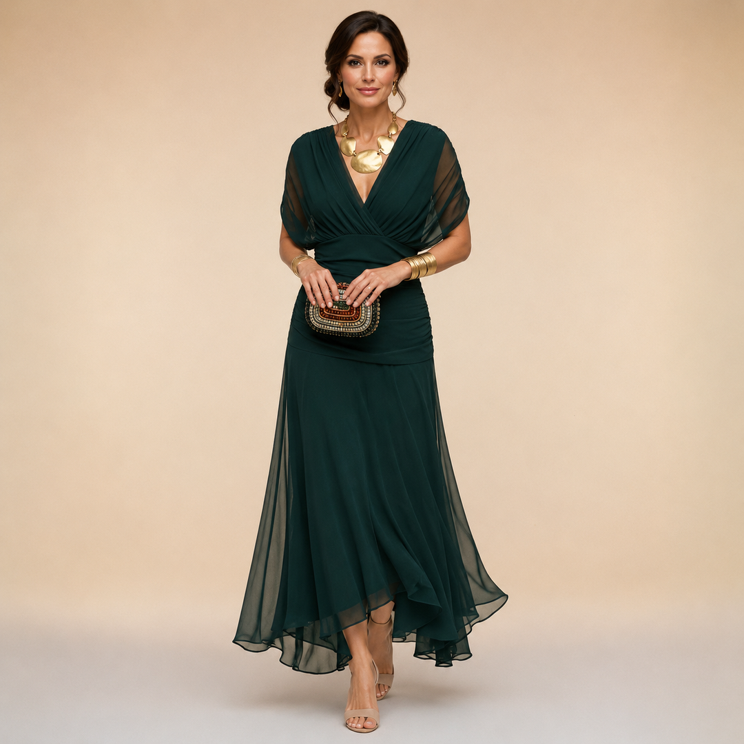 EMMELINE™ | CHIFFON WRAP MAXI DRESS