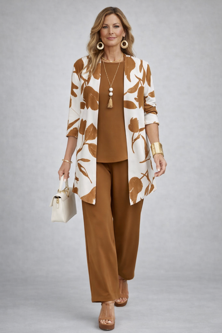 SERAPHINE | Elegant 3-Piece Set with Longline Cardigan