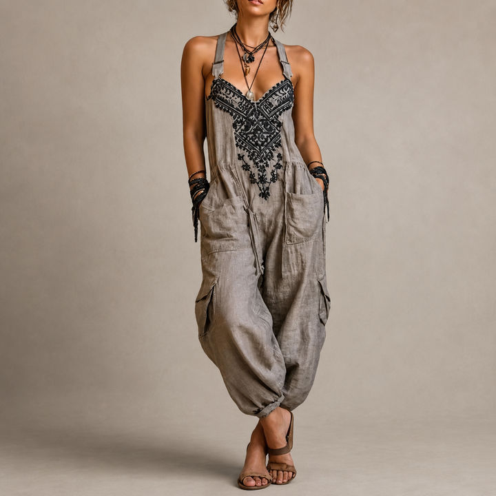 MAYA™ BOHEMIAN EMBROIDERED JUMPSUIT