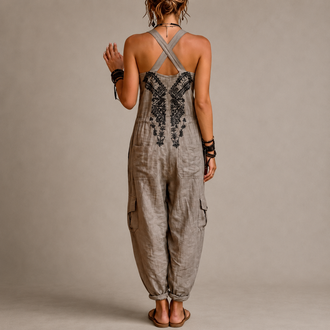MAYA™ BOHEMIAN EMBROIDERED JUMPSUIT