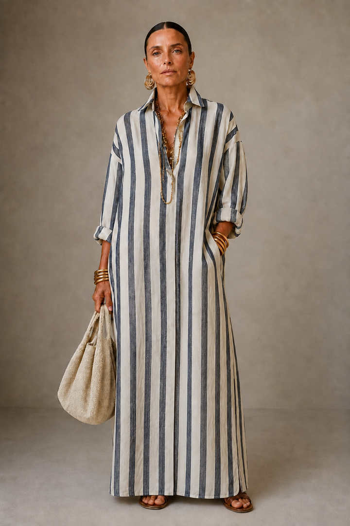 ELISE™ | STRIPED MAXI DRESS