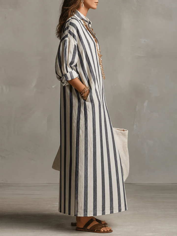 ELISE™ | STRIPED MAXI DRESS