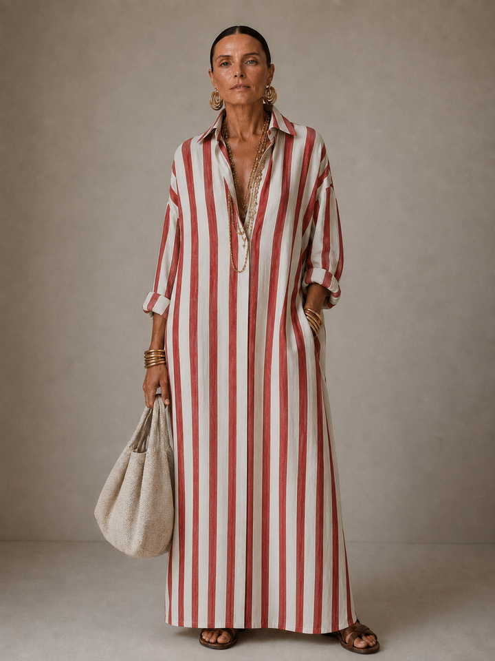 ELISE™ | STRIPED MAXI DRESS
