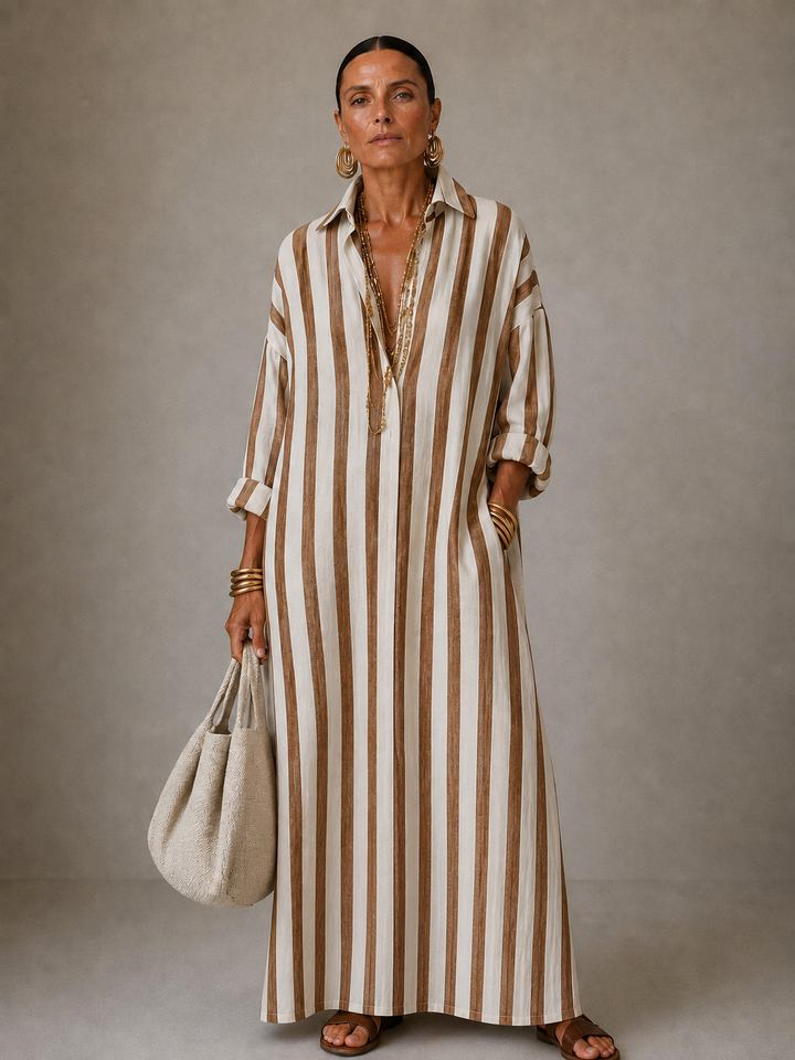 ELISE™ | STRIPED MAXI DRESS