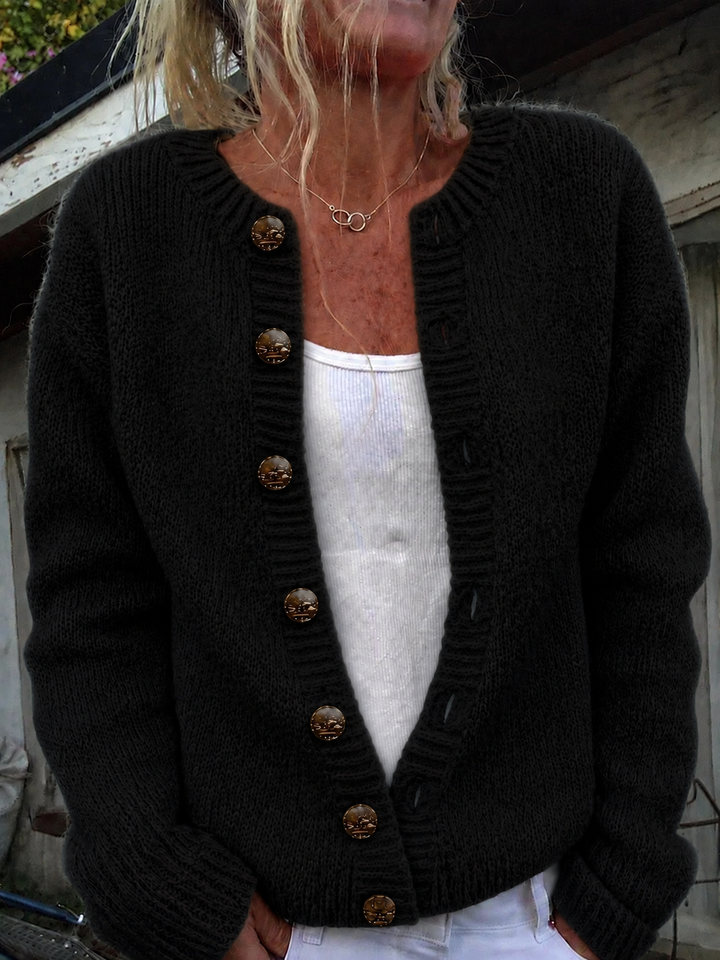 DOROTHEA™ | VINTAGE V-NECK BUTTON-FRONT KNIT CARDIGAN