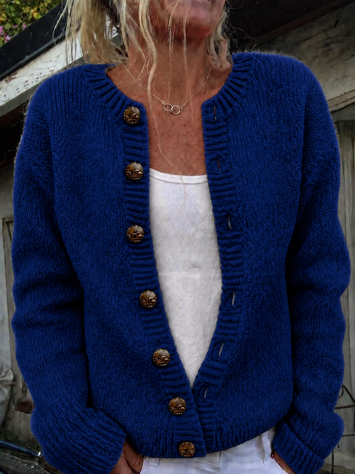DOROTHEA™ | VINTAGE V-NECK BUTTON-FRONT KNIT CARDIGAN