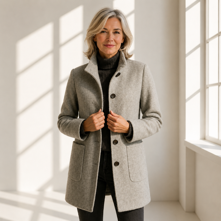 HENRIETTE™ | WOOL-BLEND MIDI COAT