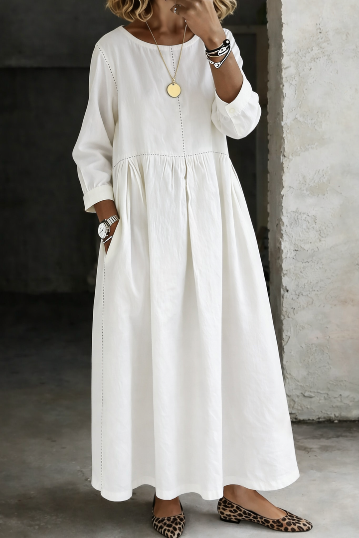 MARCELINE™ | VINTAGE DENIM MAXI DRESS