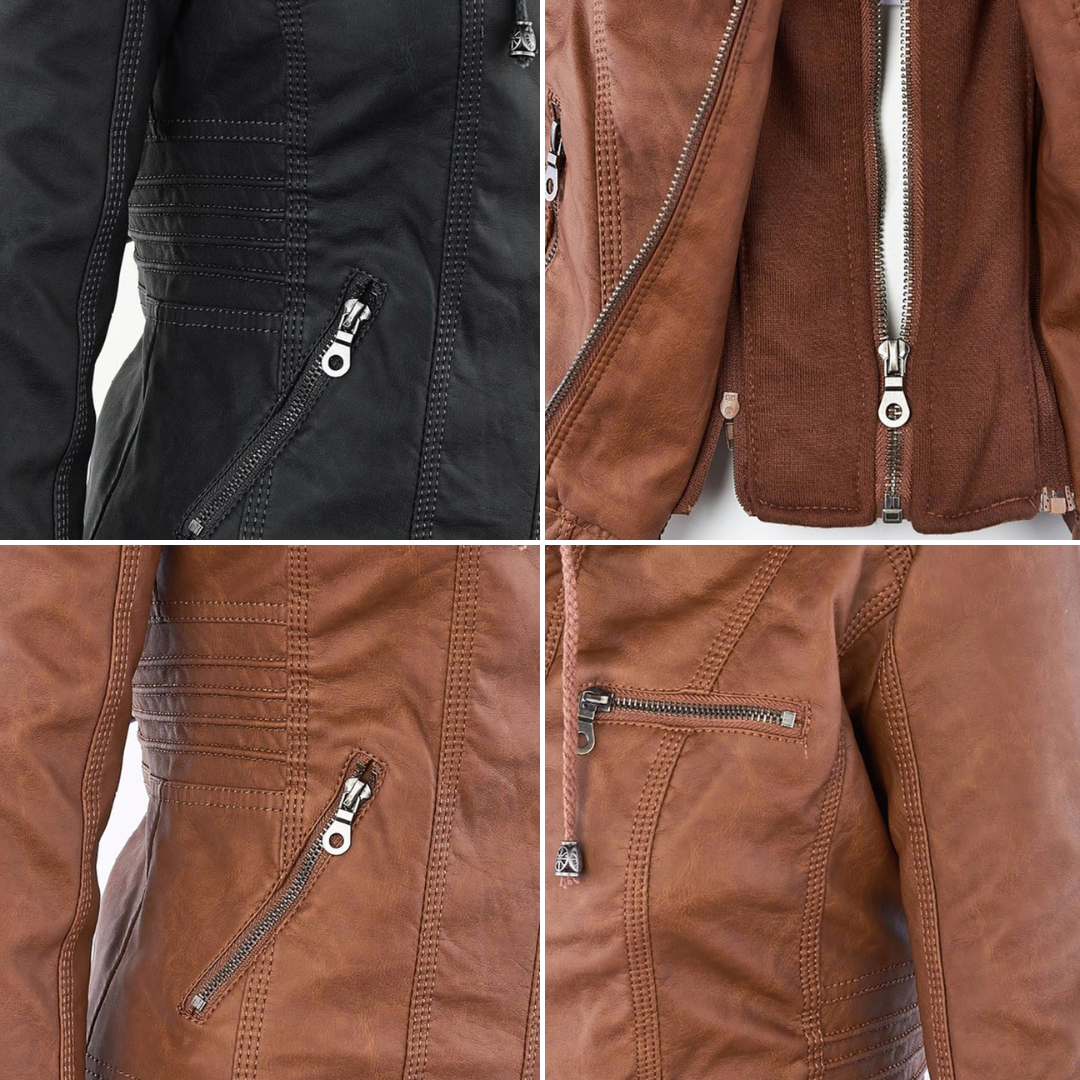 HARLOW™ | HOODED MOTO JACKET