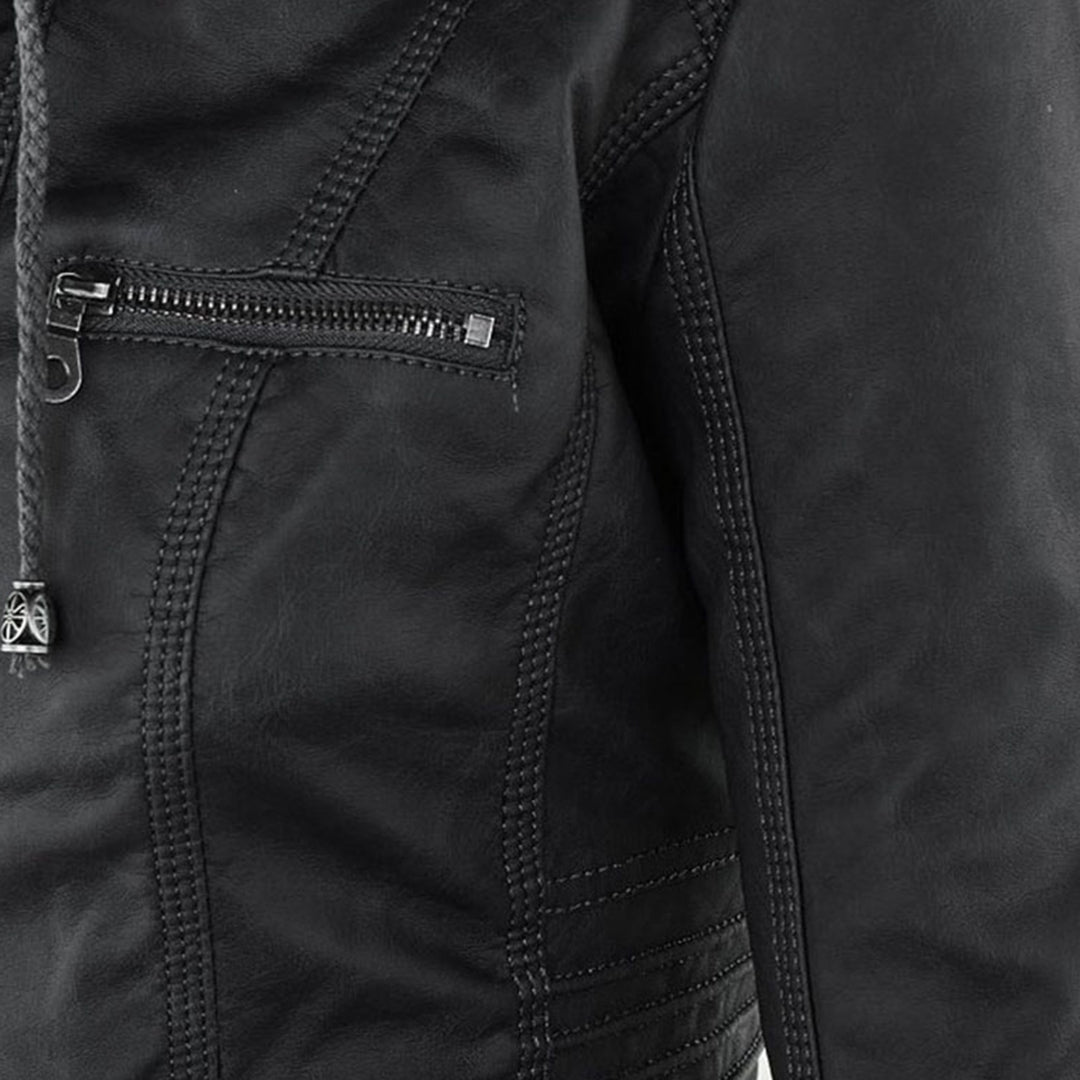 HARLOW™ | HOODED MOTO JACKET