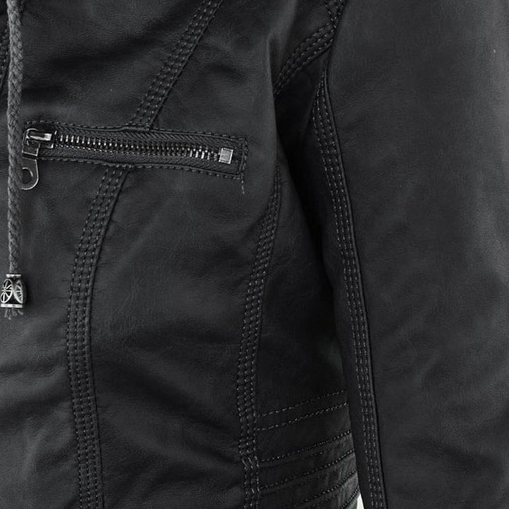HARLOW™ | HOODED MOTO JACKET
