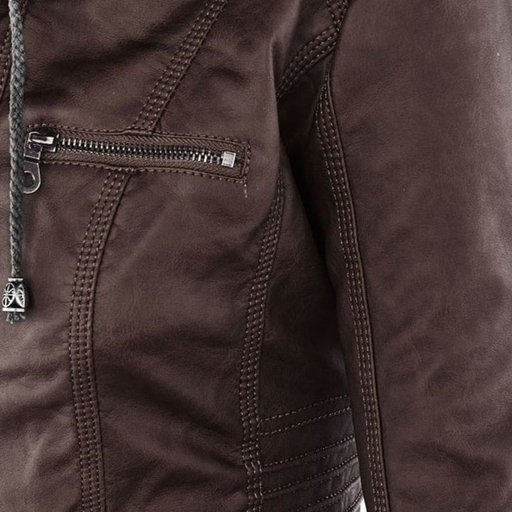 HARLOW™ | HOODED MOTO JACKET