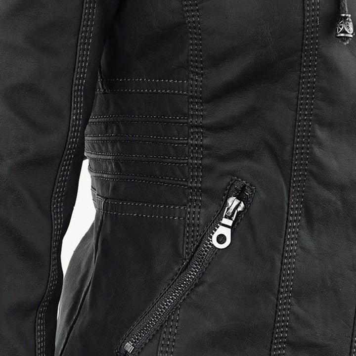 HARLOW™ | HOODED MOTO JACKET