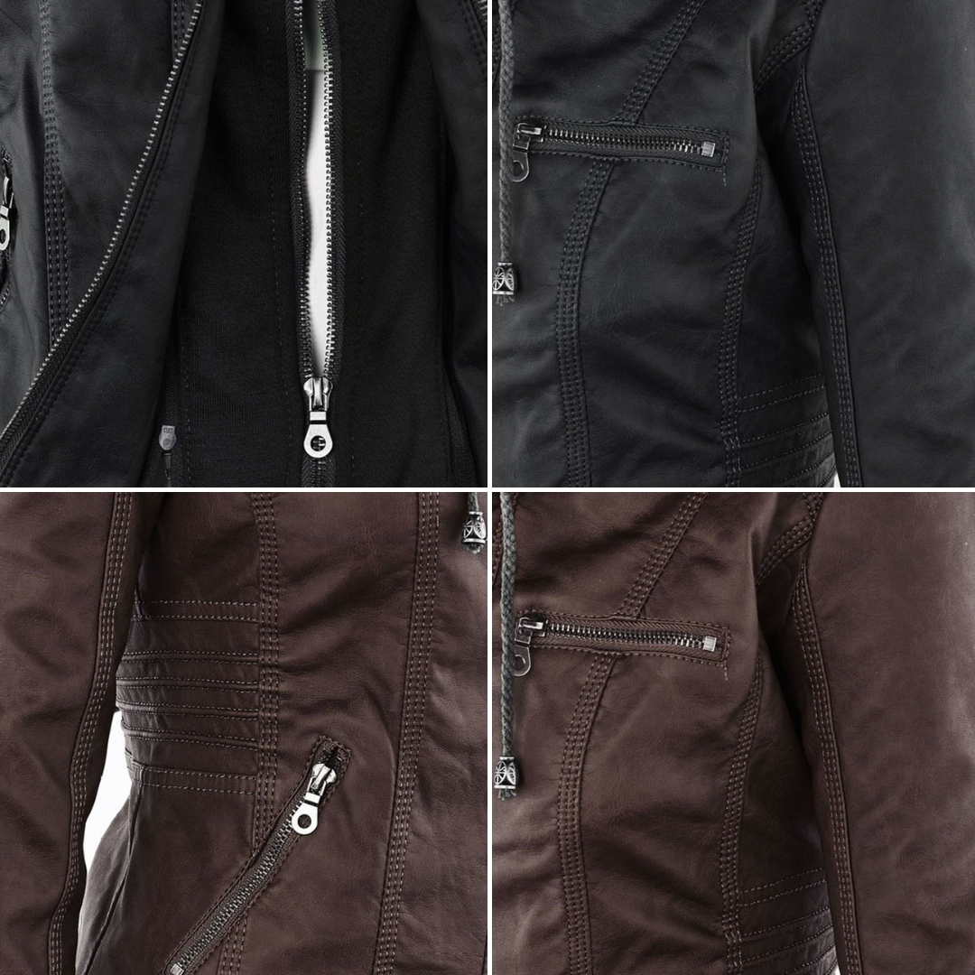 HARLOW™ | HOODED MOTO JACKET
