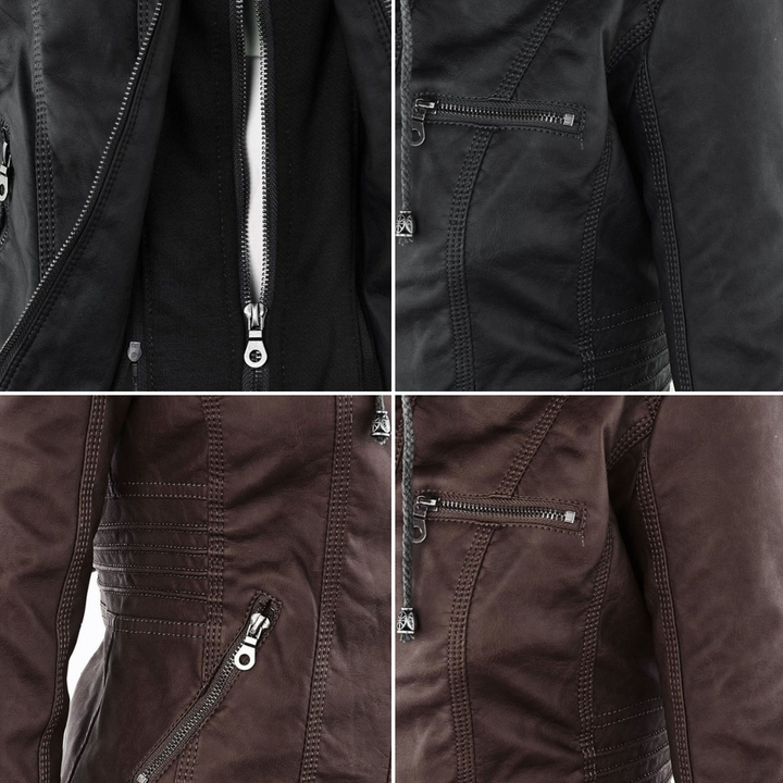HARLOW™ | HOODED MOTO JACKET
