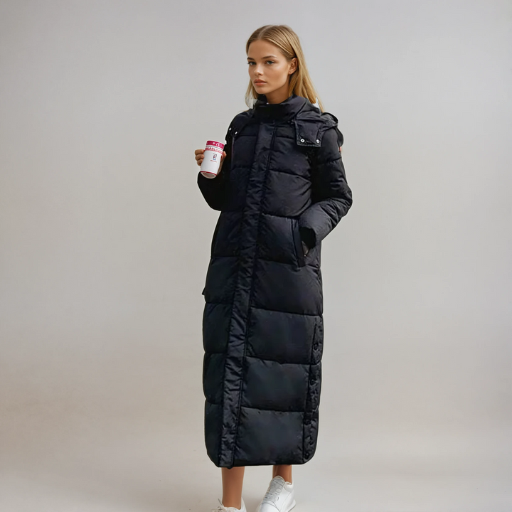 LONGLINE QUILTED PUFFER COAT