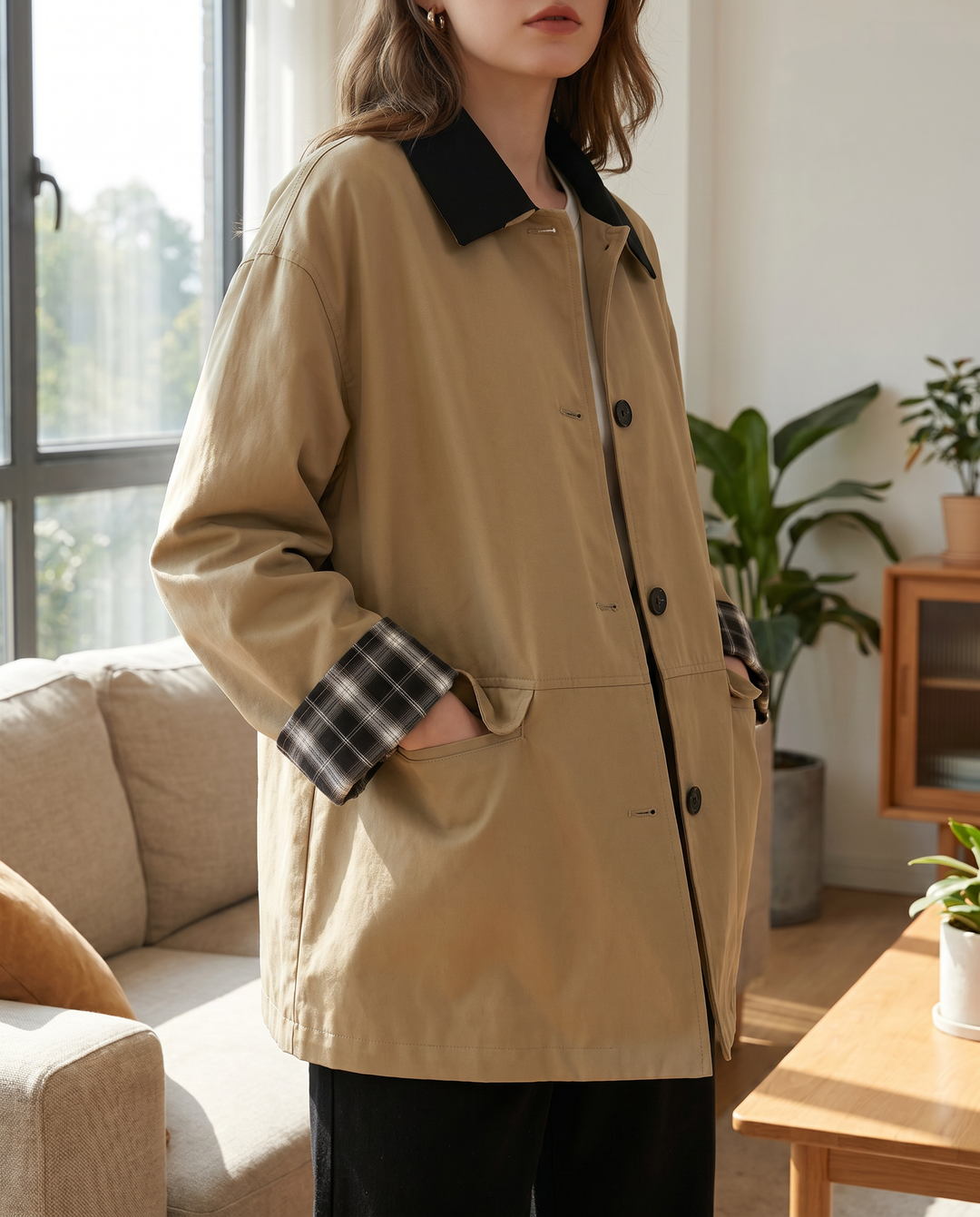 KALLISTO™ | CONTRAST TRIM BUTTON-UP JACKET