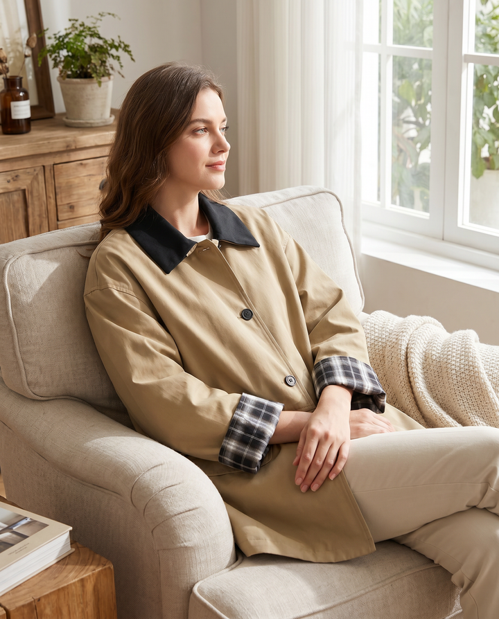 KALLISTO™ | CONTRAST TRIM BUTTON-UP JACKET