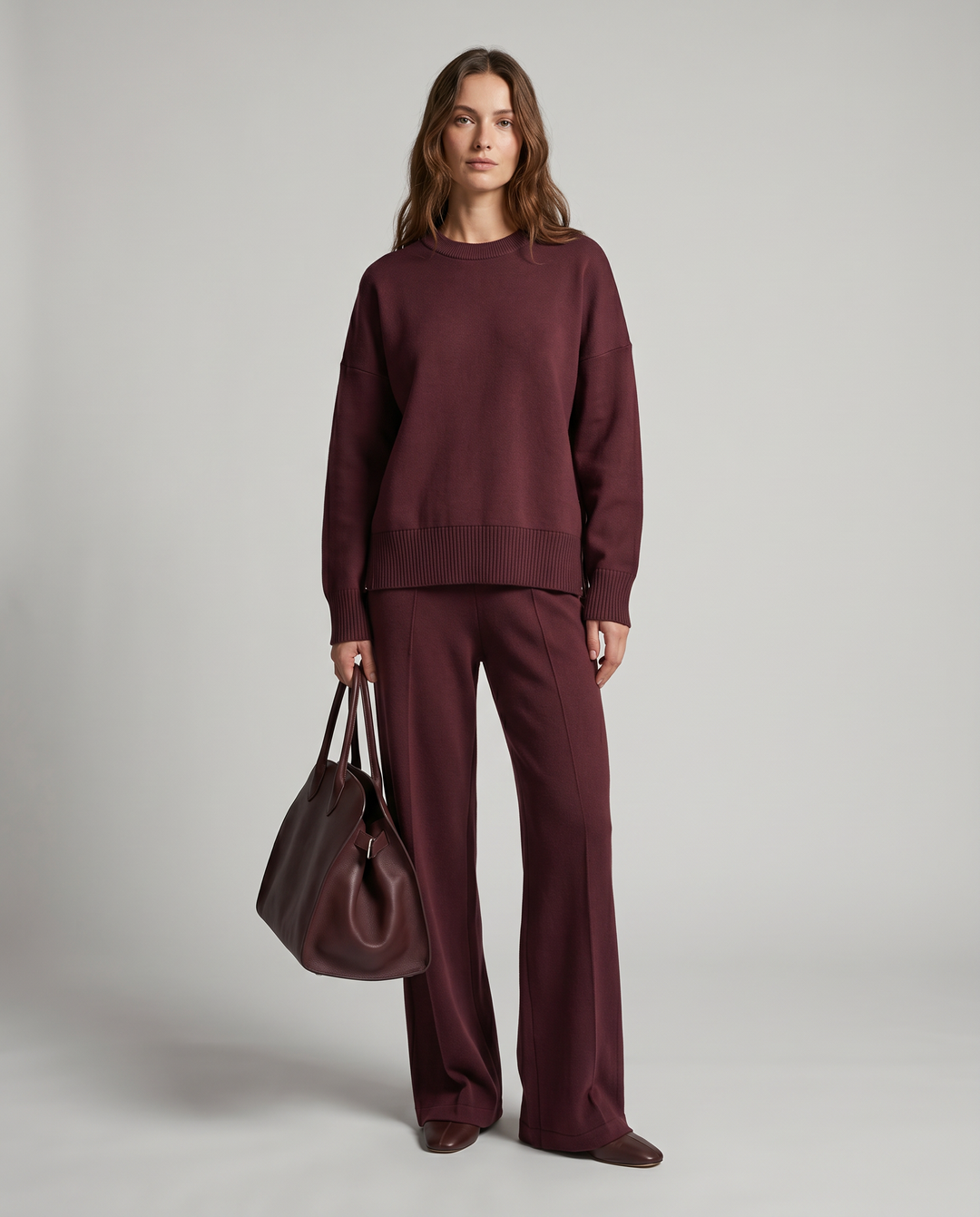 Comfy 2-Piece Soft Knit Co-Ord Set with Long Sleeves