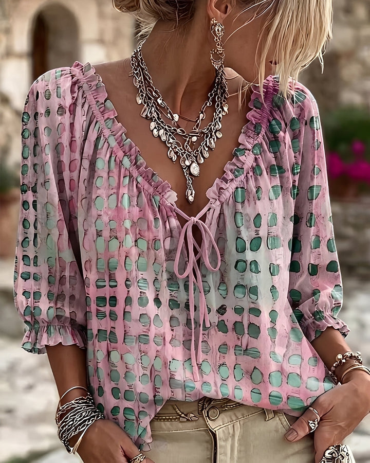 SELENEIA™ | STYLISH POLKA DOT BLOUSE