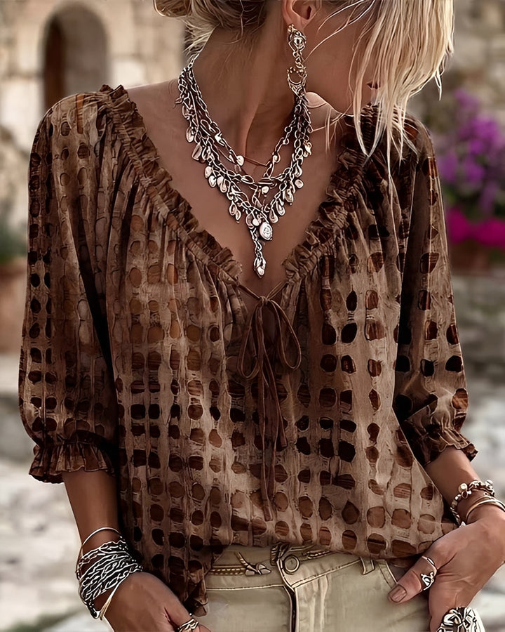 SELENEIA™ | STYLISH POLKA DOT BLOUSE