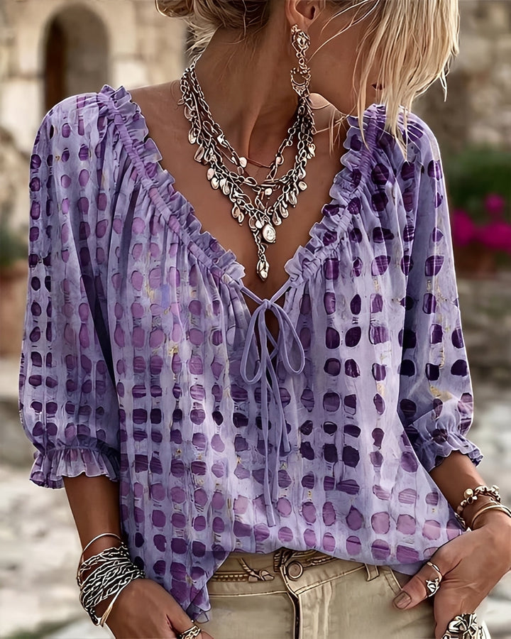 SELENEIA™ | STYLISH POLKA DOT BLOUSE