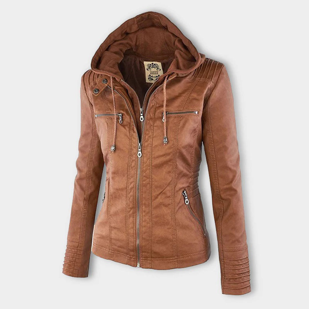 HARLOW™ | HOODED MOTO JACKET