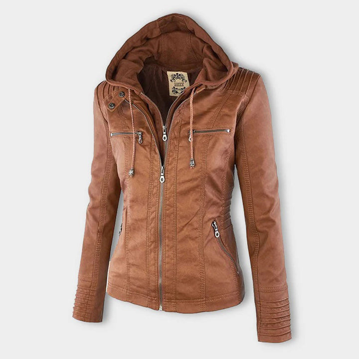 HARLOW™ | HOODED MOTO JACKET