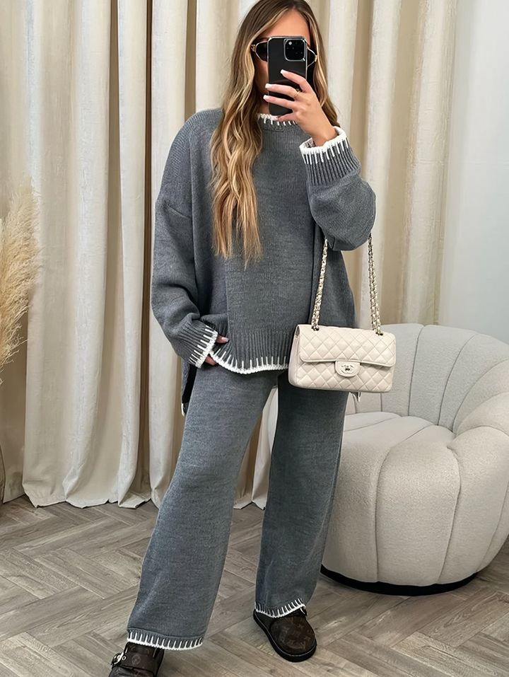 Comfy 2-Piece Textured Knit Lounge Set