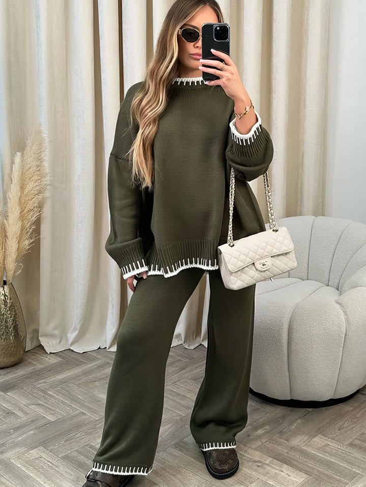 Comfy 2-Piece Textured Knit Lounge Set
