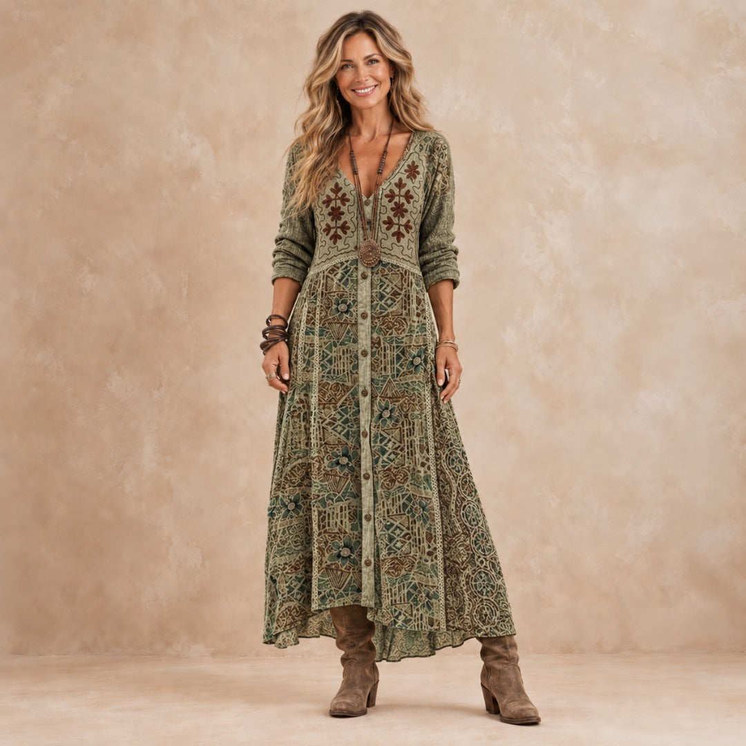 MARIBEL™ | BOTANICAL PRINT MAXI DRESS