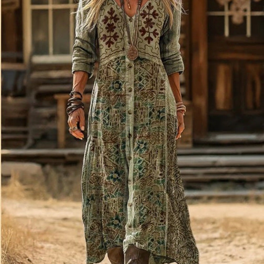 MARIBEL™ | BOTANICAL PRINT MAXI DRESS