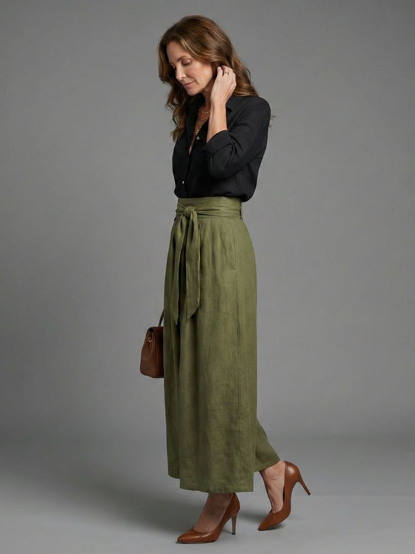 AYLA | Two-Piece Blouse &amp; Midi Skirt Set