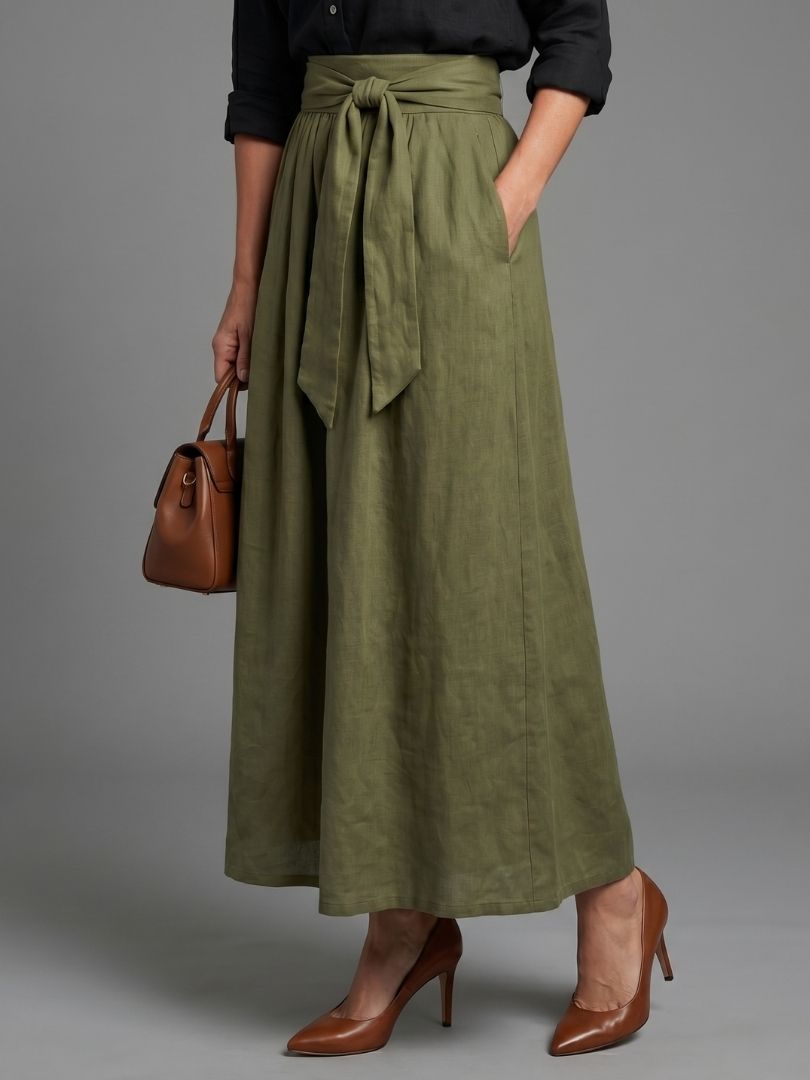 AYLA | Two-Piece Blouse &amp; Midi Skirt Set