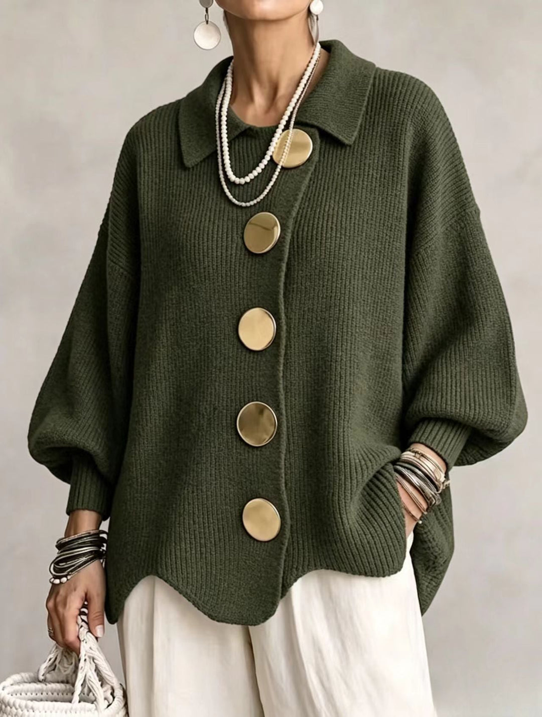 ISALINE™ OVERSIZED CHUNKY KNIT CARDIGAN